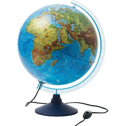 Глобус интерактивный физико-политический с подсветкой,320мм,INT13200288