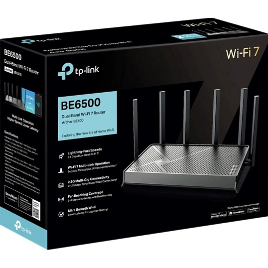 Маршрутизатор TP-Link Archer BE400 BE6500 Wi-Fi 7