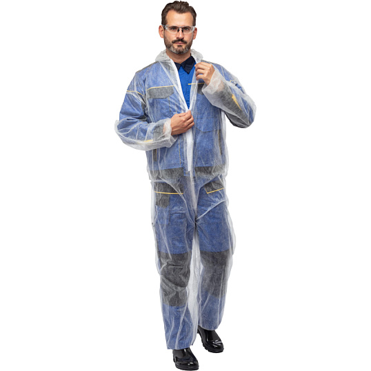 Комбинезон одноразовый Каспер 50 гр/м2 ламинированный белый р-р XL 1 шт/уп