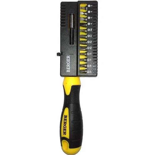 Отвертка Набор с битами на пластиковом держателе 13 предметов BERGER BG1072