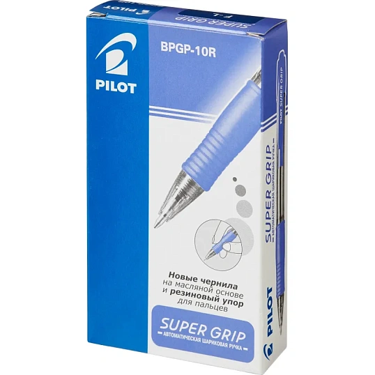 Ручка шариковая автомат. PILOT BPGP-10R-F рез.манж.син 0,22мм Япония