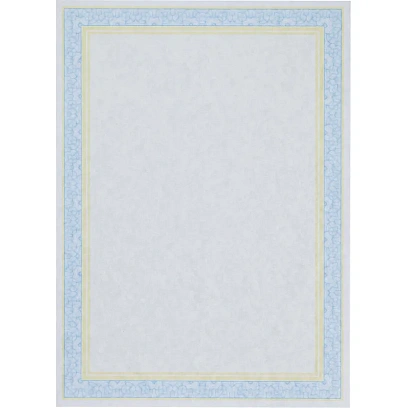 Сертификат-бумага А4 Attache 50 шт/уп двойная рамка бирюза + оранжевая ID11