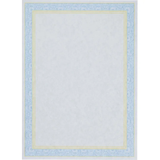 Сертификат-бумага А4 Attache 50 шт/уп двойная рамка бирюза + оранжевая ID11