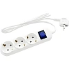Удлинитель Power Cube 3р/3м  с/з с выкл 16А бел (PC-5-3M)