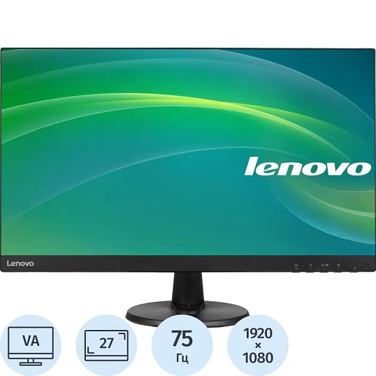 Монитор 27 Lenovo C27-40 VA HDMI 250cd 75Hz FreeSync VGA FHD(63DDKAT6UK)