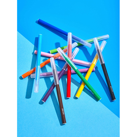 Фломастеры Комус Класс Star way 12цв. в наб., вентилир,смыв, карт. упак