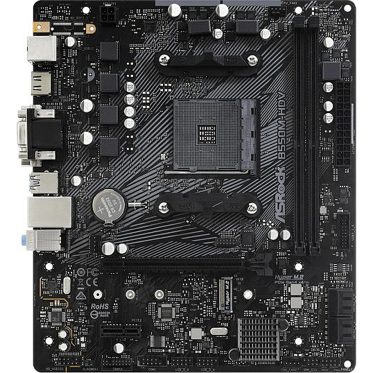 Материнская плата ASRock B550M-HDV, Socket AM4, AMD B550, 2xDDR4-3200, mATX