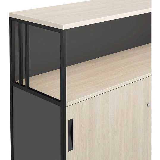 Шкаф-купе Комус Мебель К-Loft 241Н042 1370х420х1116 дуб скандин/графит