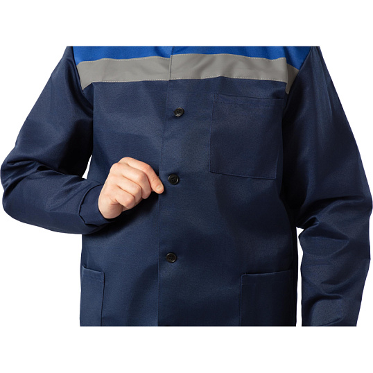 Костюм рабочий летний муж. л16-КБР с СОП син/вас (р.72-74) 194-200