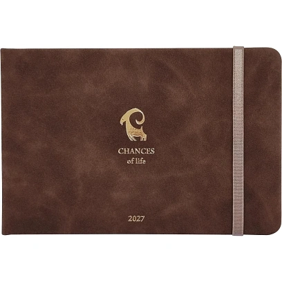 Еженедельник датированный 2027 IF 160x105 64л тверд с рез Шанс I2052/brown