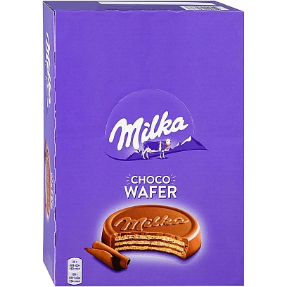 Вафли Milka с начинкой с какао покрытые молоч шоколадом, 30штx30г