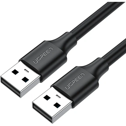 Кабель UGREEN US102 (10309) USB 2.0 A Male to A Male Cable.1м черный
