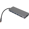 Концентратор VCOM TypeC/(2xHDMI+DP)4Kx60Hz 3xUSB3.0 TC USB2.0 RJ45 CU4706