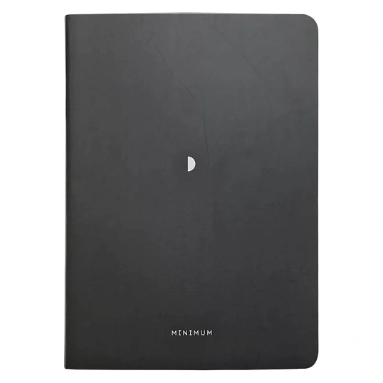 Бизнес-тетрадь А5, 40л. клетка, скрепка, 150х210мм Minimalism черный N2505