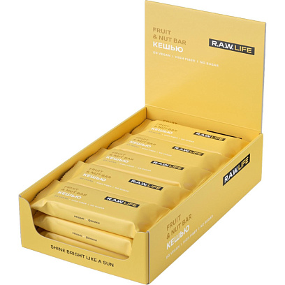Батончик R.A.W.LIFE орехово-фруктовый Кешью, 47гx 15шт/уп