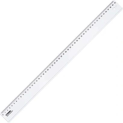 Линейка 50см СТАММ, пластиковая, прозрачная, бесцветная (ЛН-31439)