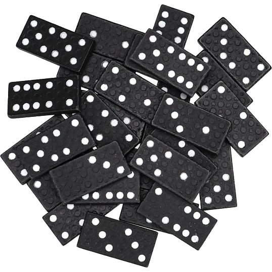 Настольная игра Домино (пластиковые фишки) в дерев. коробке 14x5см,P00070