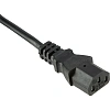 Кабель питания C13(F)-C14, 10А, 0,75мм2, 1.8м, чер (OPC002)