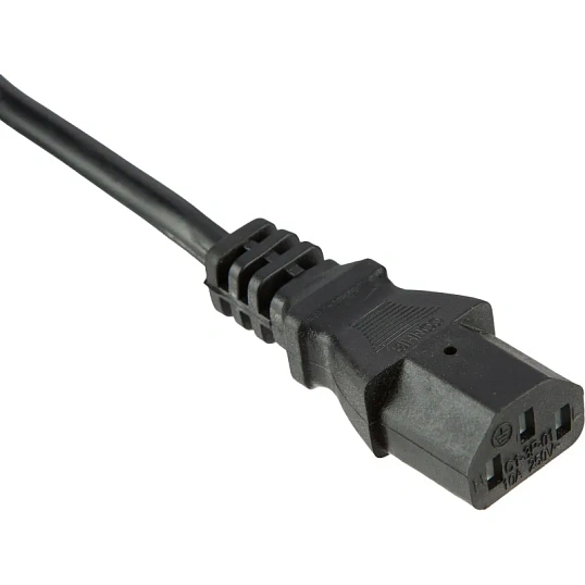 Кабель питания C13(F)-C14, 10А, 0,75мм2, 1.8м, чер (OPC002)