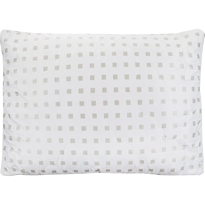 Подушка 50х70, стеган,(иск.лебяжий пух/тикПЭ), бел. Шашечки, 7шт/уп