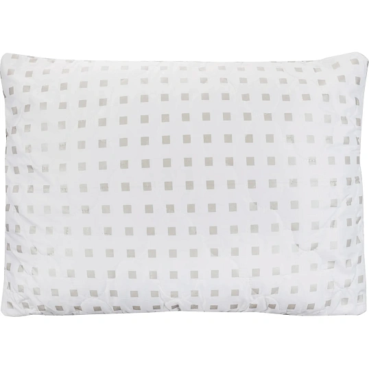 Подушка 50х70, стеган,(иск.лебяжий пух/тикПЭ), бел. Шашечки, 7шт/уп