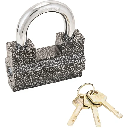 Замок навесной УЗК Аллюр ВС2-7С (83xd=12) чугун антич/серебро (3кл)