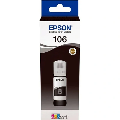 Чернила Epson 106 T00R1 C13T00R140 че рный фото дляL7160/L7180