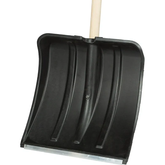 Лопата для уборки снега пластик/ковш 38х38,5х142 см с дерев черенком 615745