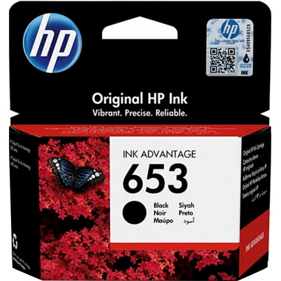 Картридж струйный HP 653 3YM75AE чер. для DeskJet Plus 6075/6475
