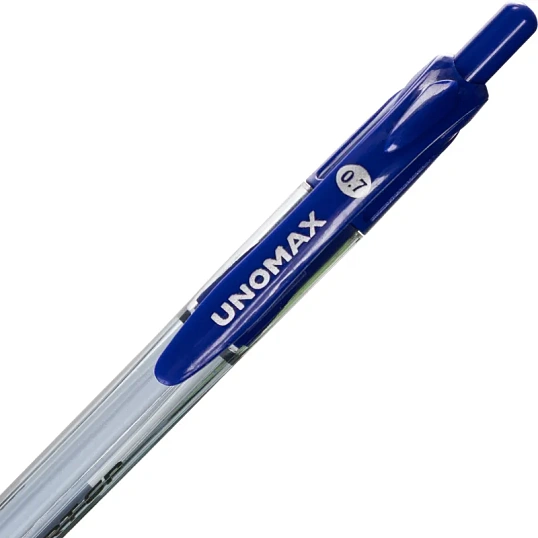 Ручка шариковая автомат. Unimax Glide Trio Steel 0,7мм,син,мас,5шт/уп