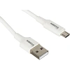 Кабель 2,4A, 1м, USB - Micro-USB, TPE, силикон, белый BT-JCBL-007/U28