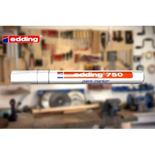Маркер лаковый EDDING E-750/5 желтый 2-4мм, мет. корп