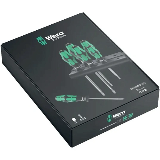 Набор отверток 6 предм. WERA Kraftform Plus Lasertip 335/350/355/6 105622