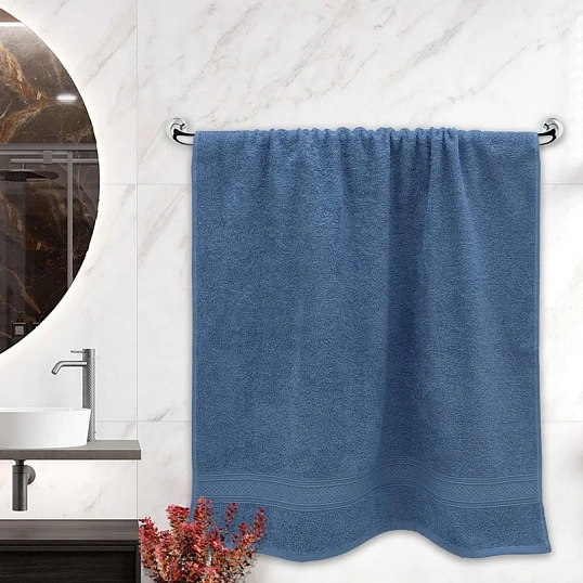 Полотенце махровое СР Арзон, L 70х130,син,157051