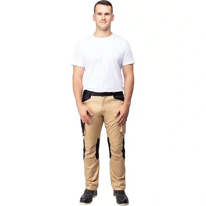 Брюки летние мужские MACH2 беж/черн р.M (арт. M2PA3BBTM)