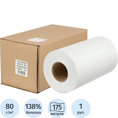 Бумага широкоформатная Attache 80г 297ммх175м 76мм