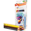 Карандаши акварельные Deli Color Emotion липа 12 цв/наб EC00700