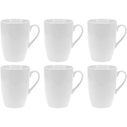 Кружка Kaylas 310мл фарфор белая с ручкой 6 шт/уп