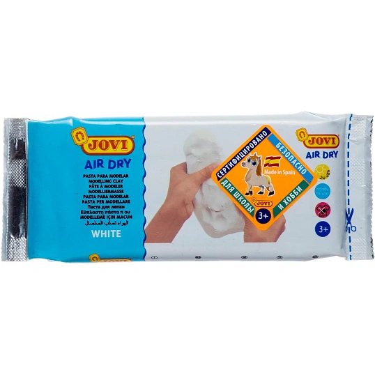 Паста для моделирования отвердевающая,500г,белый,вакуумный пакет,JOVI,85