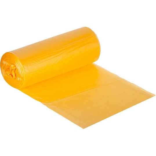 Мешки для мусора ПНД 35л 8мкм 30шт/рул желтый 48х58см Luscan