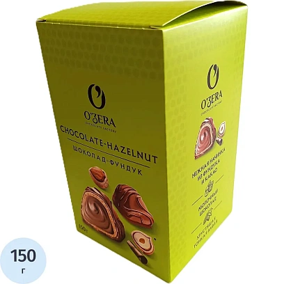Конфеты вафельные Ozera с ореховой начинкой в молочном шоколаде,150г ВК416