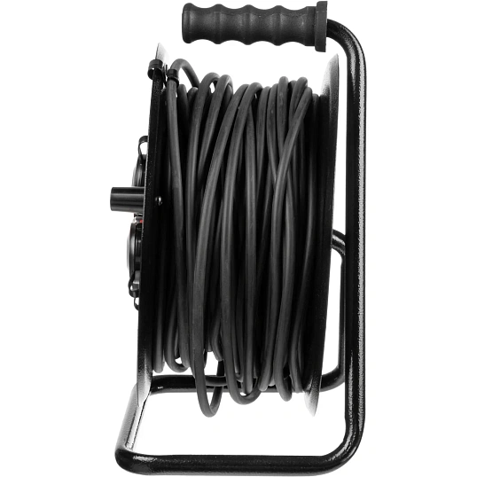 Удлинитель Topfort метал. КГ 2x2,5 кв.мм 50м 16А 4 гнезда б/з.,с/загл.,IP44