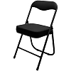 Стул складной  каркас черный,  кожзам черный РС 04 кант