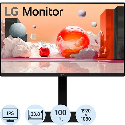 Монитор LG 23.8 24BA450-B IPS/FHD/100Гц/5 ms//HDMI,/DP