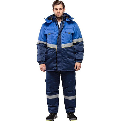 Костюм рабочий зимний муж з43-КБР син/вас (р.60-62) 170-176 (серия З)