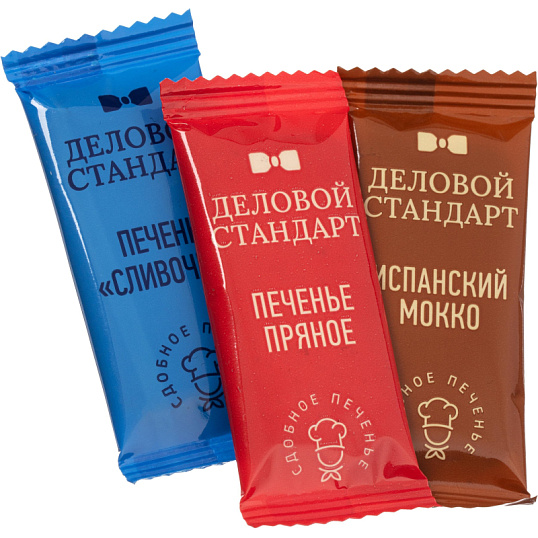 Печенье Деловой Стандарт(Пряное,Сливочное,Испанский Мокко)(инд.уп),300шт/уп