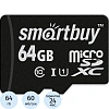 Карта памяти Smartbuy micro SDXC 64GB Class 10 UHS-1 SB64GBSDCL10-00