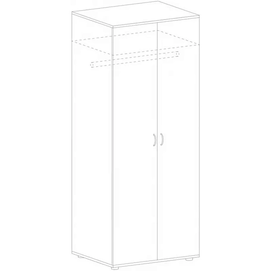 Гардероб IN Рондо глубокий Ш11/1 дуб альпийский 804х600х2149