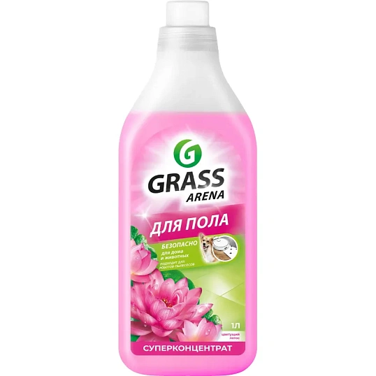 Средство для мытья пола Grass Arena с полирующим эффектом цветущий лотос 1л