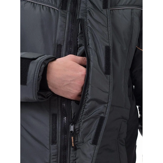 Куртка рабочая зимняя муж.Корсар сер/черн (172761) 56-58/170-176